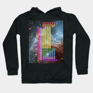 Starfield Periodic Table with 118 Element Names Hoodie